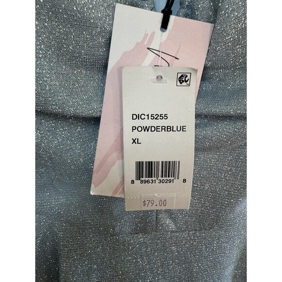 Spaghetti Strap Sweetheart Flared Party Dress Size XL. Powder Blue Dillards - Picture 4 of 9